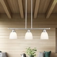 thumbnail image 2 of Livex Lighting Somerville 3-Light Metal Linear Chandelier in Brushed Nickel, 2 of 17