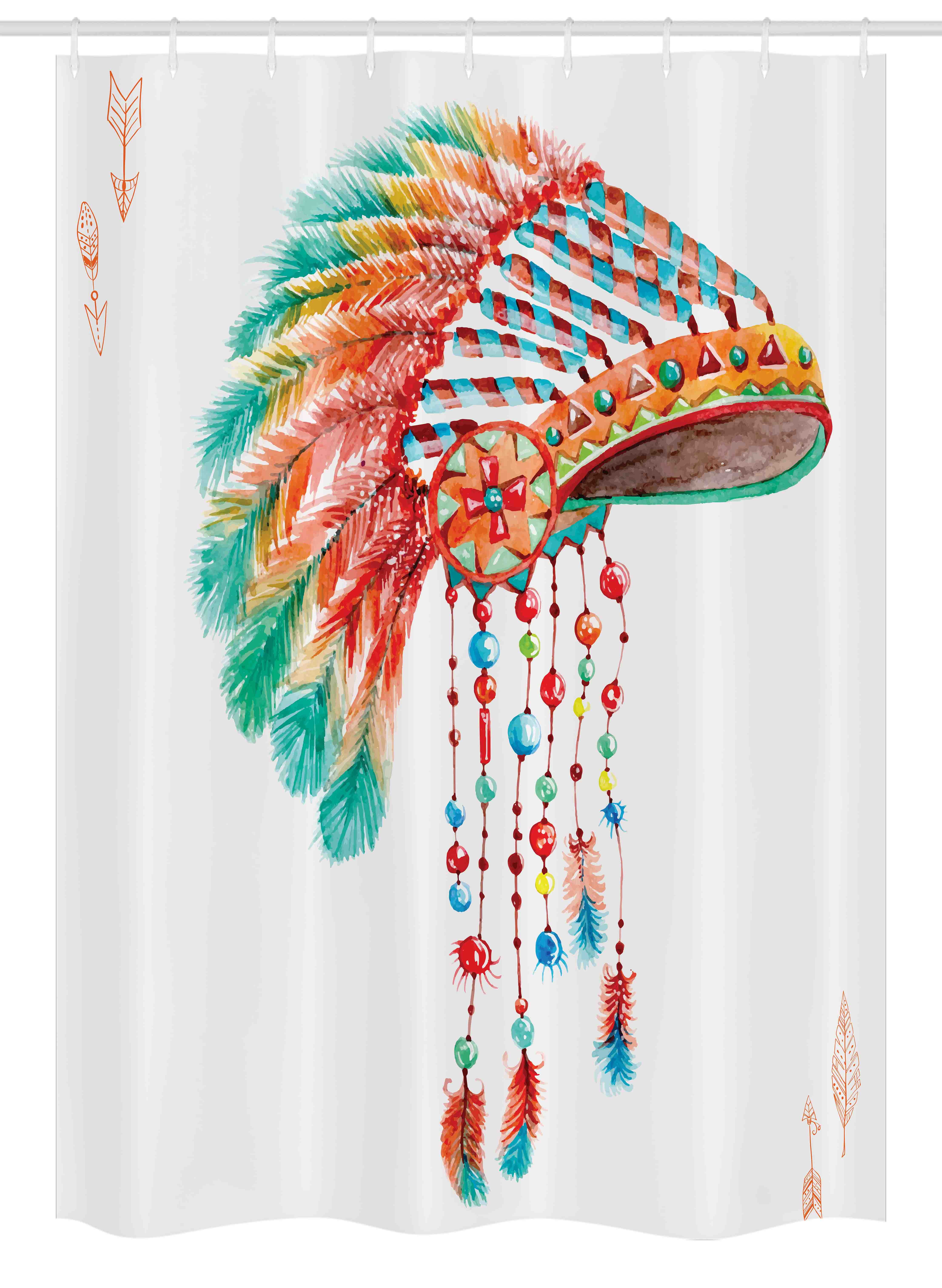 Teepee arrows and feathers Shower Curtain Home Bathroom Fabric & 12hooks 71*71in 