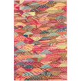 thumbnail image 1 of Unique Loom Tapis Abstrait Sedona Surteint 4' x 6' Rectangle Multi/rose, 1 of 1