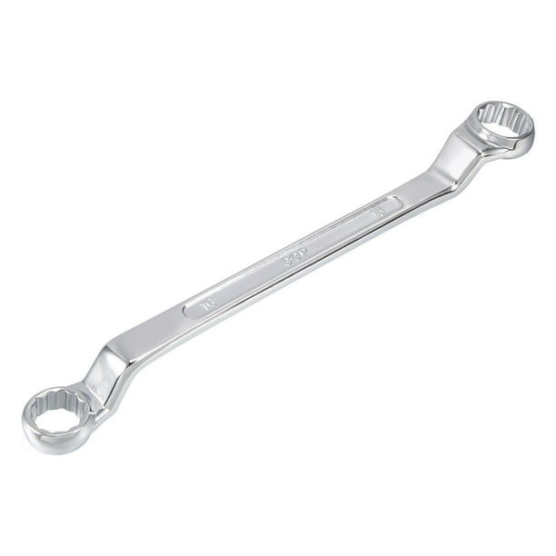 16mm x 18mm Metric 12 Point Offset Double Box End Wrench Chrome Plated