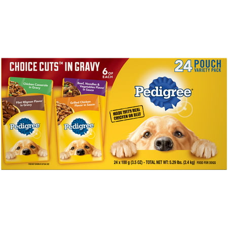 Pedigree Choice Cuts in Gravy Adult Wet Dog Food Variety Pack, (24) 3.5 oz.