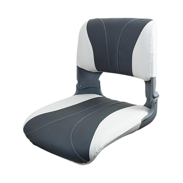 Asiento de barco plegable, silla de conducción, cojín de lancha rápida desmontable, silla de barco plegable, asiento con respaldo de canoa para bote Gris