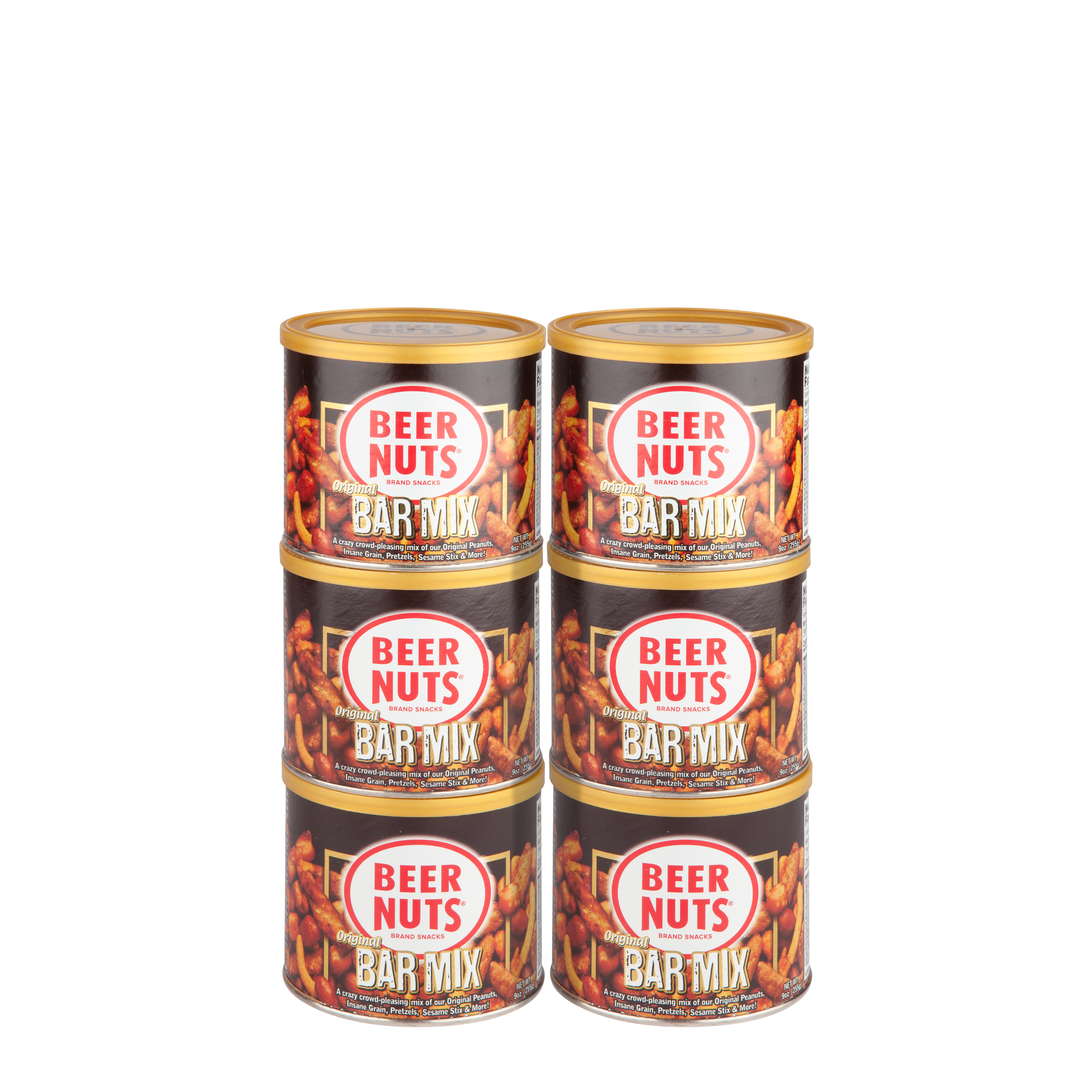 BEER NUTS Original Bar Mix 9 oz. Can 6Pack