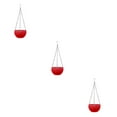 thumbnail image 1 of Transemion 2x Pots de Fleurs Suspendus Respirants et Difficiles à Déformer pour Intérieur et Extérieur Rouge 3Set, 1 of 6