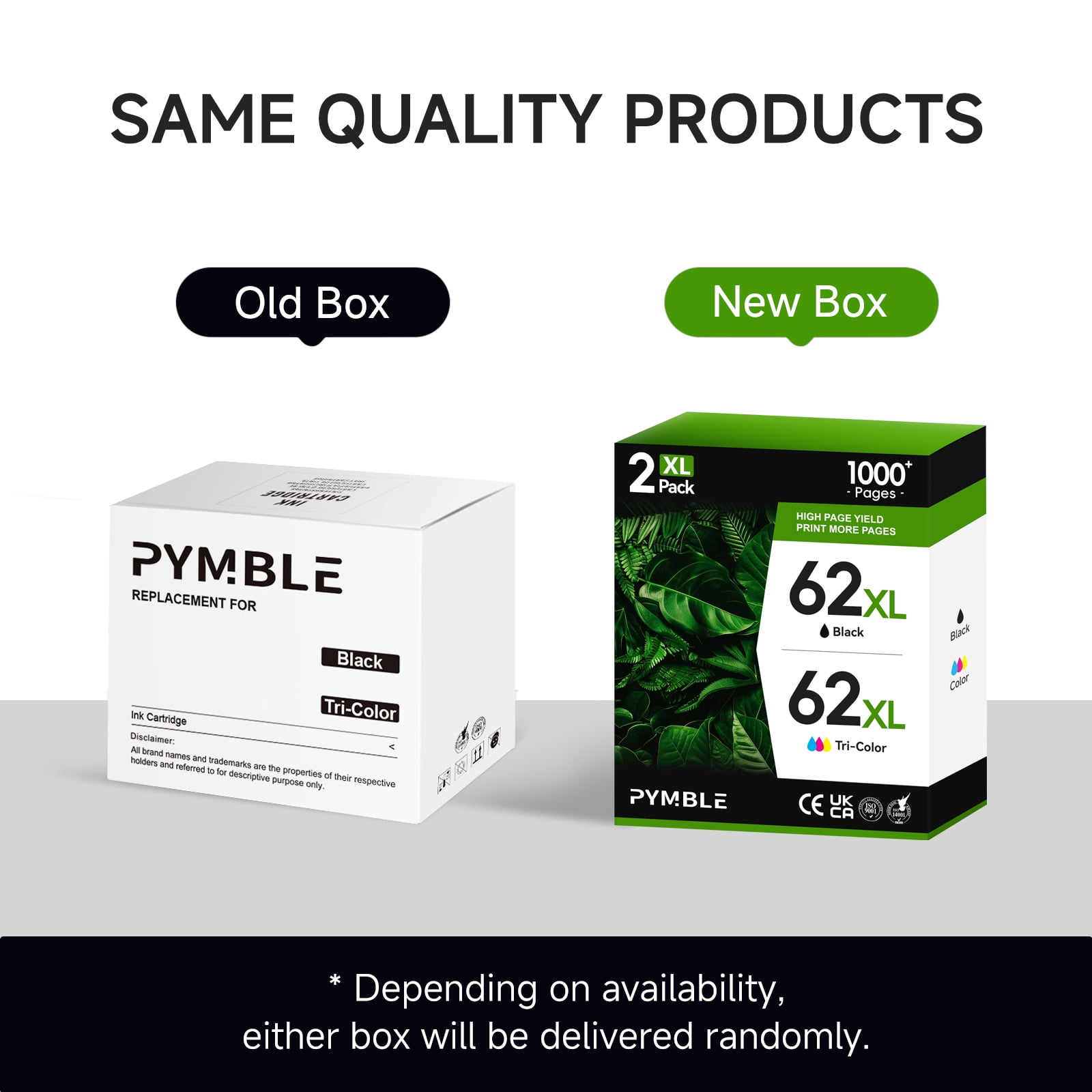 BELLINK High Yield 62XL Ink Cartridges 2 Pack (Black + Tir BELLINK High Yield 62XL Ink Cartridges 2 Pack (Black + Tir