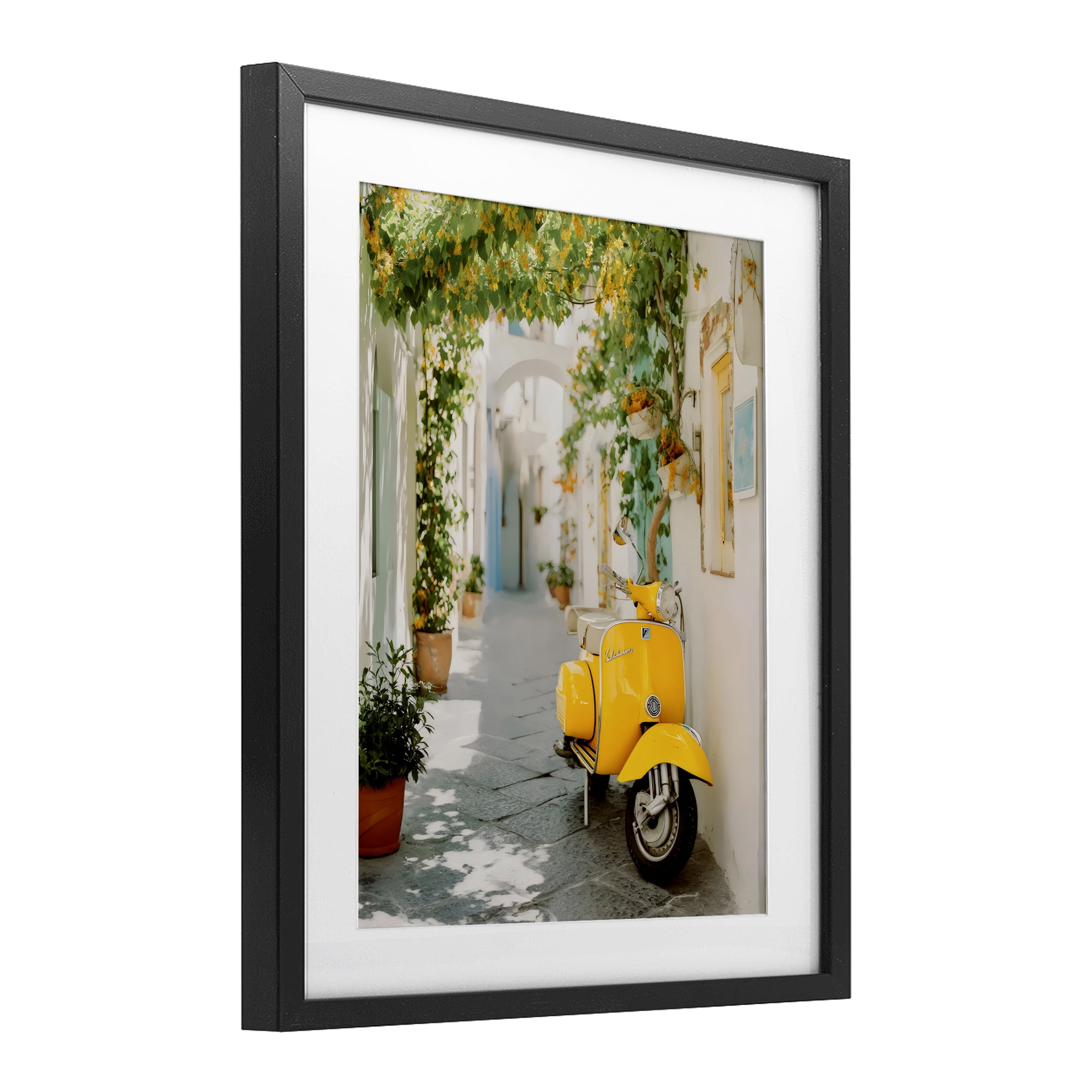 Stupell Industries Vacation Ride Through Alley Black Framed Print Under Glass, design by Franklyn Gregory