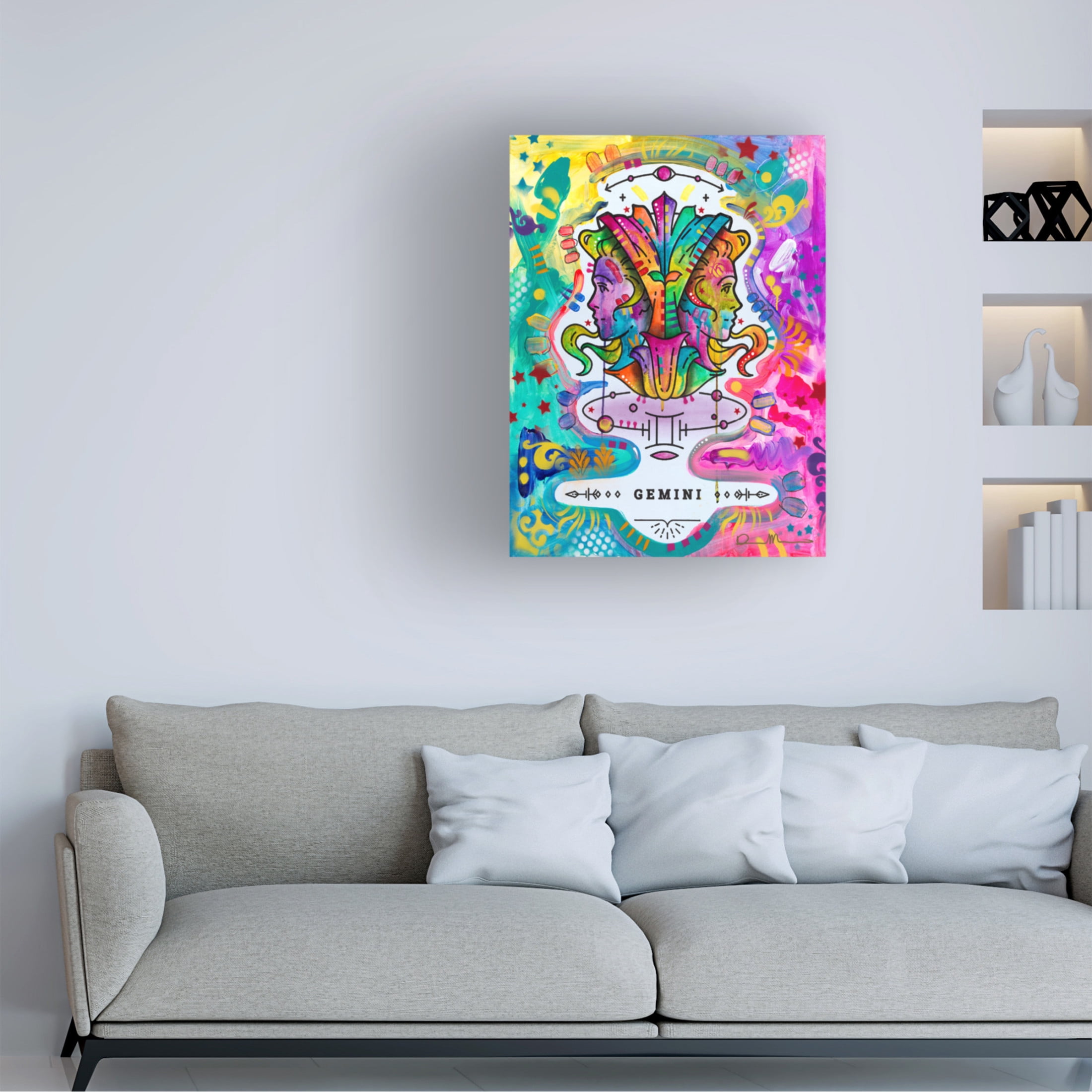 Canvas Wall Art - Dean Russo 'Gemini' Wall Art for Living Room, Bedroom, or Office Décor by Trademark Fine Art - 24 x 32 Inches