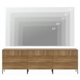 thumbnail image 4 of Modern 9 Drawer Dresser TV Stand for TVs up to 100 Inch, Reeded Entertainment Center, Wood TV Console with Storage for Living Room, 4 of 8