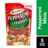HORMEL Pepperoni Minis Original, Pizza Topping, Gluten Free, Protein Snacks, 5oz Bag