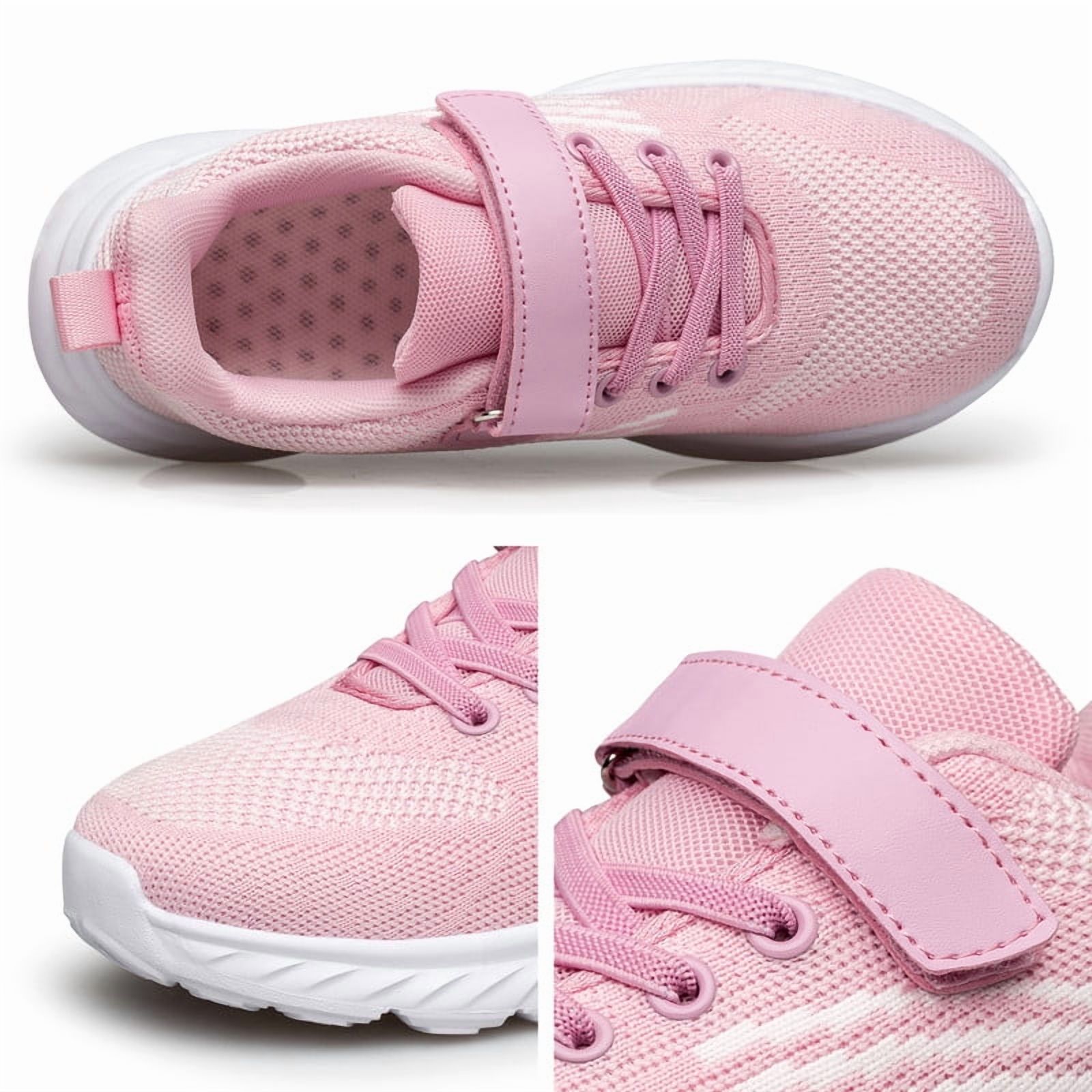 YHOON Girls' Lightweight Sneaker, Pink photo 7