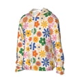 thumbnail image 3 of Goofa Groovy Daisy Flowers Printed Women's UPF 50+ Sun Protection Hoodie Jacket Lightweight Long Sleeve Sun Shirt for Women with Pocket Hiking Outdoor-X-Large, 3 of 9