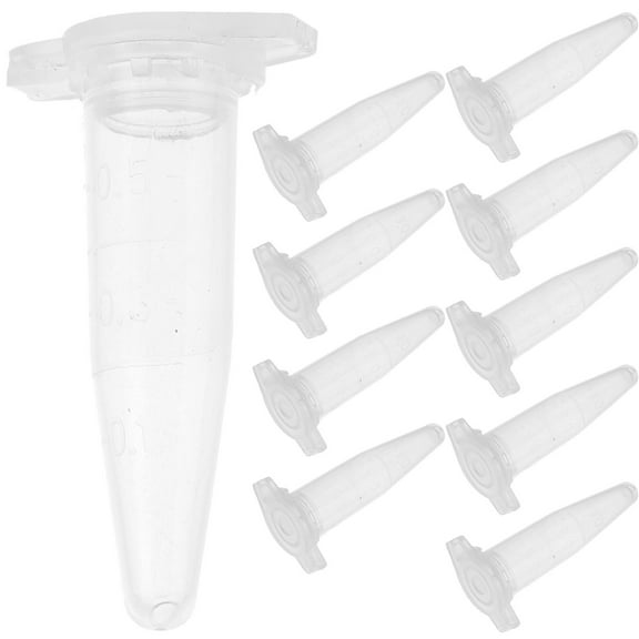 Topbathy 1000Pcs Clear Plastic Tubes Mini Vials With Caps For Sample Handling 0.5ml