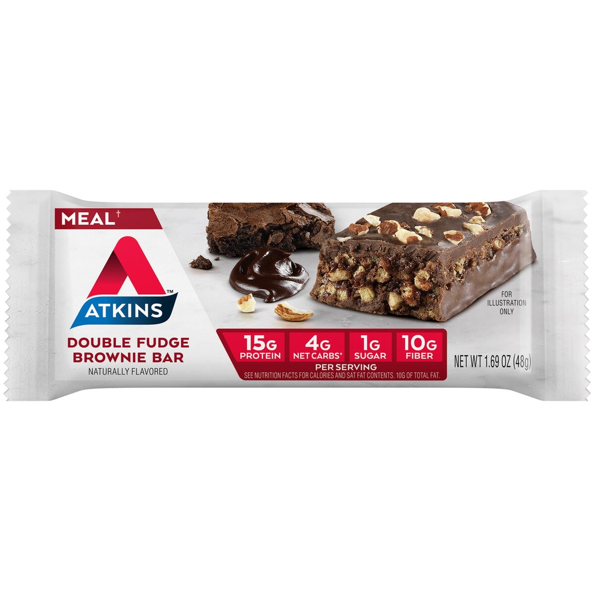 Protein-Rich Meal Bar, Double Fudge Brownie, Keto Friendly, 5 Count