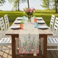 thumbnail image 4 of Table Runners 72 Inches Long Dress Scarves, Floral Leaves Farmhouse Kitchen Table Runner, Coffee Tablerunners, Summer Botanical Weeping Watercolor Vintage 14x72 Inch, 4 of 9