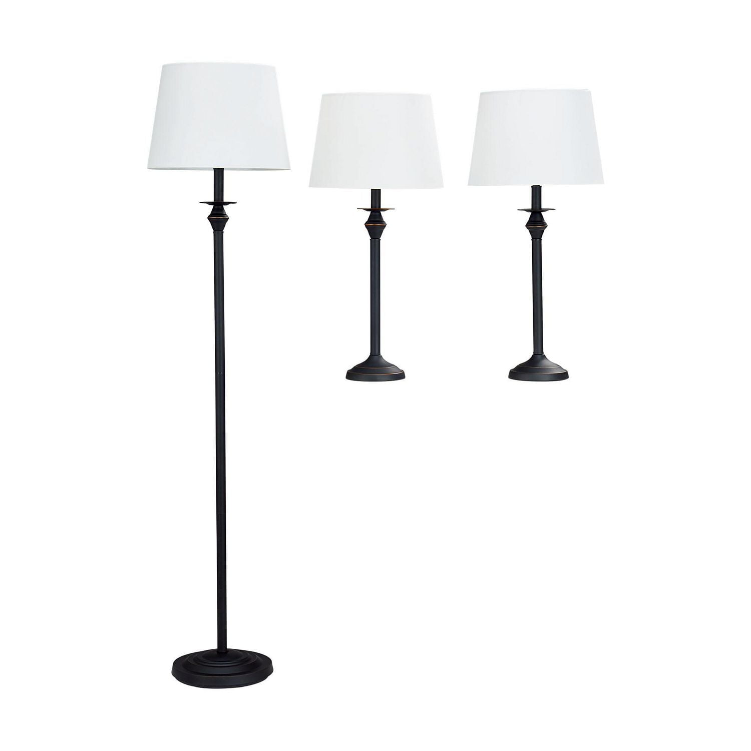 HOMETRENDS Floor Lamp Set, 3-piece set