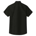 thumbnail image 5 of Qwertyu Men's Casual Button Down Shirts Short Sleeve Summer Beach Shirt Fashion Vacation Wedding Shirts Black 3XL, 5 of 5