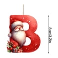thumbnail image 2 of Christmas Letter Ornaments, Acrylic Christmas Tree Decorations, 26 Letter Hanging Pendants with Red Wooden Design, Personalized Alphabet Xmas Tree Decor for Home Party Gift, 2 of 5
