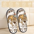 thumbnail image 2 of Balery Cowboy Up Vintage Wild West Pantuflas de Casa de Felpa Silenciosas con Diseño Estampado, Zapatillas Cómodas Antideslizantes de Algodón para Interior-Medium, 2 of 8