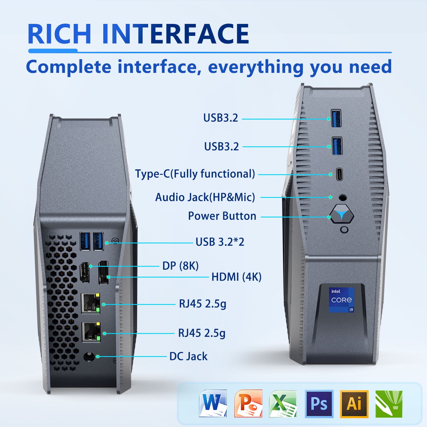 2025 Mini PC - Intel Twin Lake N150 4-Core 3.6GHz, 16GB RAM 512GB