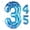 Blue+white Snowflake, variant on 40 Inch Number 3 Balloon Blue Clouds Cartoon Story Balloons Toy Inspired Story Party Supplies for Birthday Garland Arch Kit Farm Favor (Number 3)
