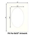 thumbnail image 2 of Antique White Picture Frame Mat for 12x16 Frames - Oval Opening for 8x12 Photos - 10 Mats, 2 of 7