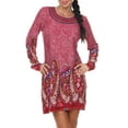 thumbnail image 3 of White Mark Women's Sandrine Embroidered Sweater Dress, 3 of 5