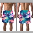 thumbnail image 3 of luoweisi Men's Beach Shorts Quick Dry Swim Trunks with Mesh Lining Dragonfly L, 3 of 5