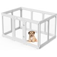 thumbnail image 2 of Clear Acrylic Dog Playpen with Door  for Puppy Cat Rabbit Transparent Pet Pen  Dog Playpen Indoor  Dog Fence  Easy Assemble &amp; Cleaning Dog Pen for Small &amp; Medium Dogs Height, 2 of 3