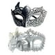 thumbnail image 5 of Máscaras de disfraz Fernando Cubierta de media cara 2 piezas Plata, 5 of 8