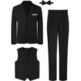 thumbnail image 5 of Boys Suits 3 Piece Wedding Page Boy Party Prom Suit Jacket+Vest+Pants+Tie khaki, 5 of 9