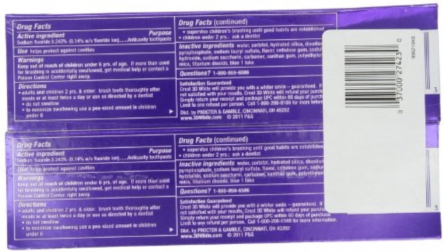 Crest 3d White Vivid 5.8 Oz - 2pk