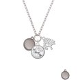 thumbnail image 2 of Delight Jewelry Stainless Steel Disc with Border Let Things Go Fall Zoey Charm Necklace, 28", 2 of 4