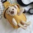 thumbnail image 3 of Bolso de niña estilo oso bolso de lona bolso de pecho popular lindo bolso cruzado para estudiantes bolso de cintura distintivo de moda, 3 of 6