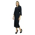thumbnail image 3 of Bimba Women Long Solid Belt Robe Soft Modal Cotton Wrap Round Plain Bath Robe, 3 of 5
