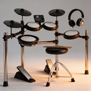 AODSK Electronic Drum Set with Quiet Mesh Pads, USB MIDI, Throne, Headphones & Sticks