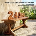 thumbnail image 5 of Outsunny Rustic Carbonized Fir Wood Outdoor Bench, 45" Backless Garden Loveseat with X-Shape Base for Patio, Porch, Deck or Entryway, Supports 528 lbs, Natural Wood Finish, 5 of 8