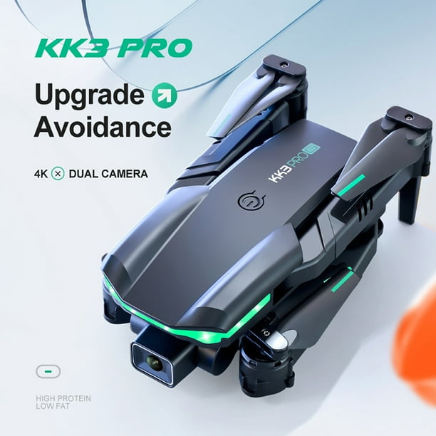 Dron teledirigido plegable con camara Dualunica 4K HD cuadricoptero de 24 Ehuebsd GHz juguetes para ninos Mini Dron teledirigido negro FPV para evitar obstaculos facil de volar Walmart en linea
