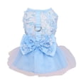 thumbnail image 2 of Pet Princess Gauze Skirt Color Traction Skirt Dog Lace Party Dress Style Beautiful Appearance Fashion Skin Friendly Breathable Texture Soft Machine Wash/Cold Water Hand Wash Blue XS, 2 of 8