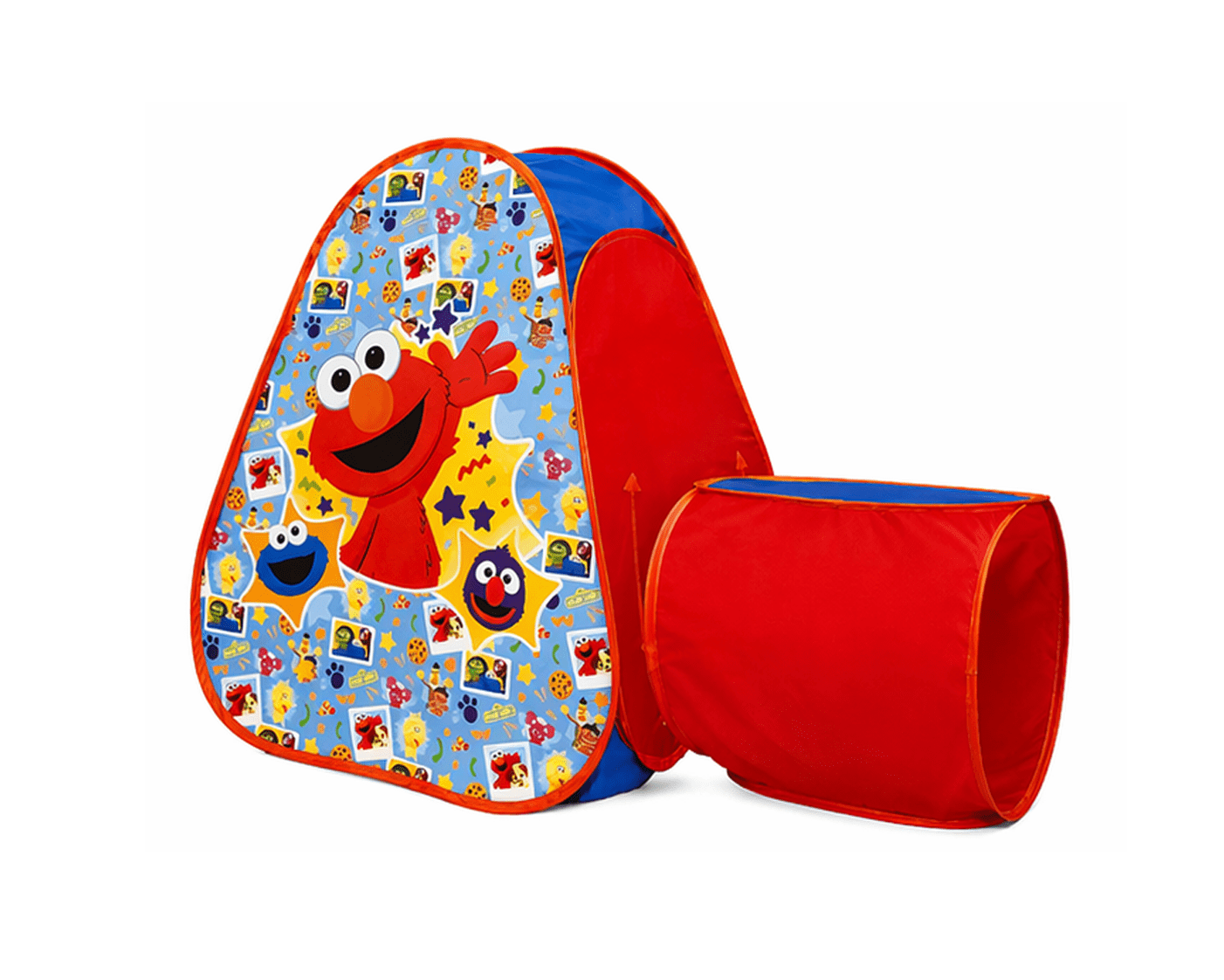 Sesame Street Elmo Clubhouse Kids Play Tent with Crawl Tunnel, 5-in-1 Pop-Up Indoor Outdoor Playhouse