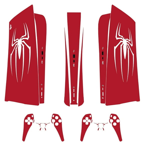 Adhesive Skin - Compatible for PS5 - Cover to customize the Console - Removable Vinyl Film - Matte Satin HD Quality (Disk, Spiderman)