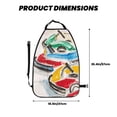 thumbnail image 2 of Naloa Colorful Abstract Bumper Cars 2Pcs Anti-Kick Back Seat Cover Kick Mat, Car Seat Protector with 3 Storage Pockets, 2 of 8