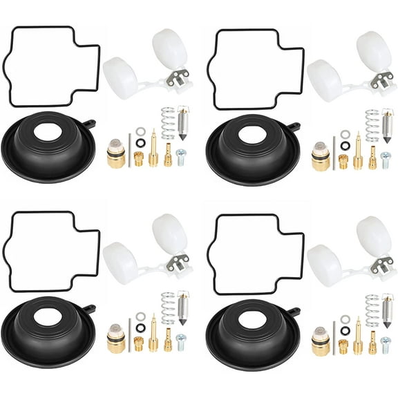 labwork 4 Sets of Carburetor Repair Kits Diaphragm Float Replacement for Kawasaki 1990-1995 ZX6R ZX600 Kawasaki 2004-2006 ZZR600