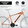 thumbnail image 4 of 26" Mountain Bike for Adults, Lightweight Aluminum Frame,SHIMANO 21-Speed,Orange, 4 of 9
