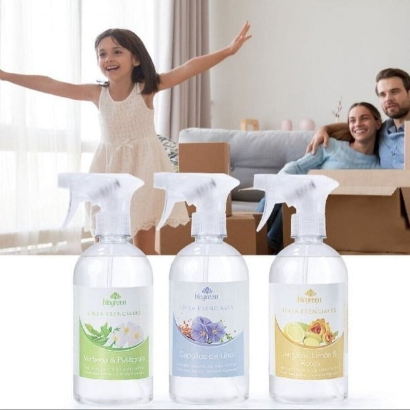 Air Freshener for Home, Car, and Office. Odor eliminator. Deodorizer For Bedding Pillows Sheets. Verbena & Petitgrain scent. 500ml (16.9 Oz)