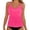 Hot Pink, variant on Women's High Waisted Bikini Sets One Shoulder Ruffle Two Piece Swimsuit Tummy Control Bathing Suit