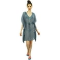 thumbnail image 4 of Bimba Lightweight Grey Swimwear Sheer Kaftan Tunic Beachwear Bikini Cover up, 4 of 8