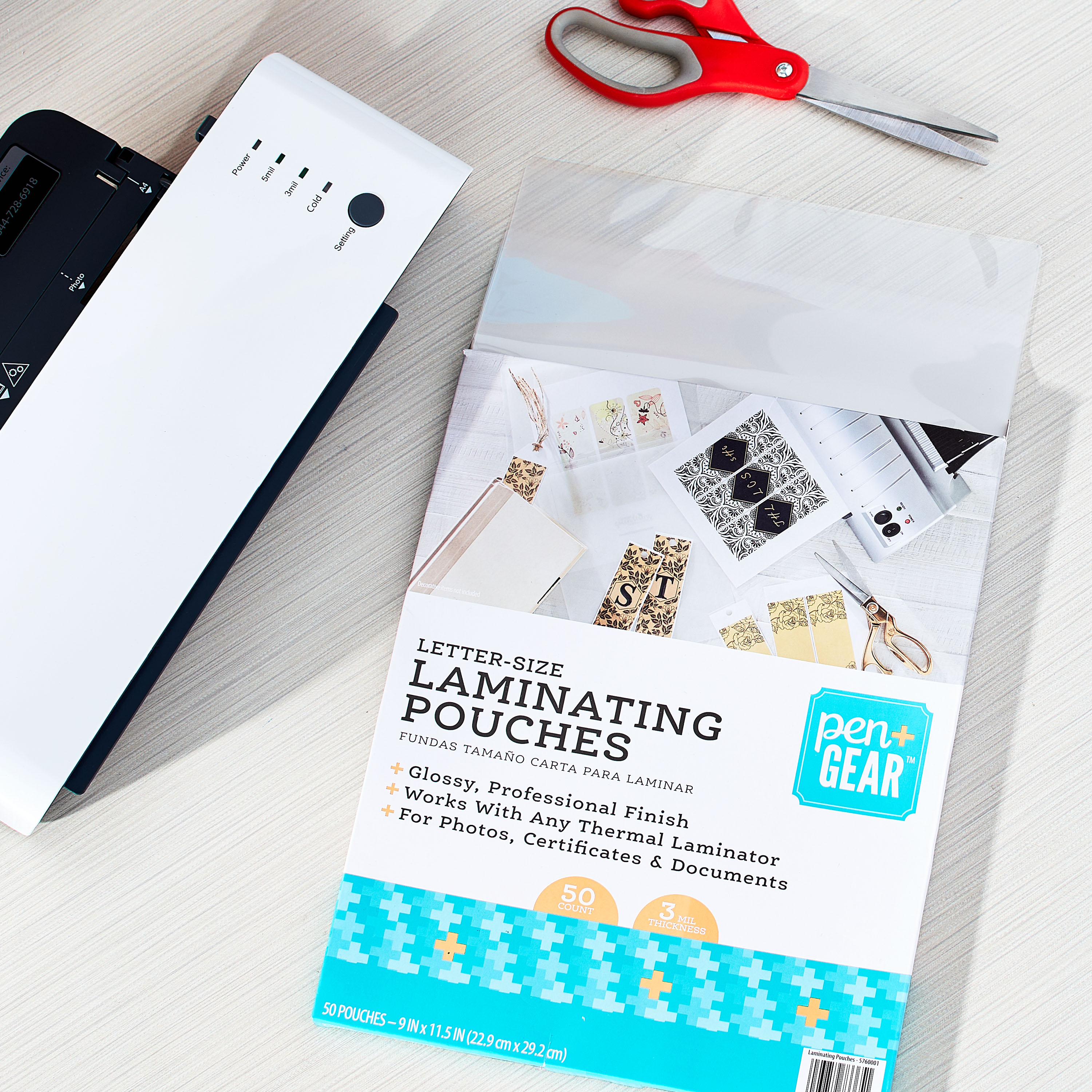 Pen+Gear Laminating Pouches, 9 in x 11.5 in, 50 Count