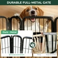 thumbnail image 2 of FXW Dog Gate Extra Wide Designed for Indoor Use, Adjustable Width Up to 219-inch Wide (32" H 8 Wire Panels for Small and Medium Dogs), Black, 2 of 7