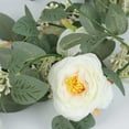 thumbnail image 3 of 2pcs Rose Rattan Garland Set Artificial Fake Rose Rattan Rayon Flower Wedding Arch Decoration White, 3 of 5