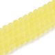 thumbnail image 1 of Transparent Glass Beads Strands Faceted Frosted Rondelle Yellow 8mm Hole: 1mm about 64~65pcs/strand 40~41cm, 1 of 6